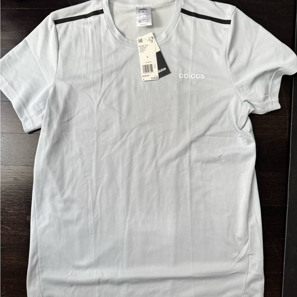 Adidas Men's Blue White T-Shirt